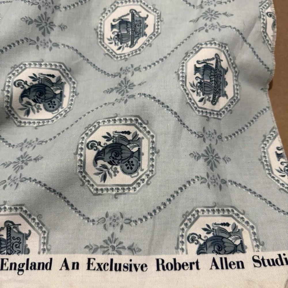 ROBERT ALLEN DESIGN STUDIO Blue Urn Anafi Upholstery Drapery Fabric 204